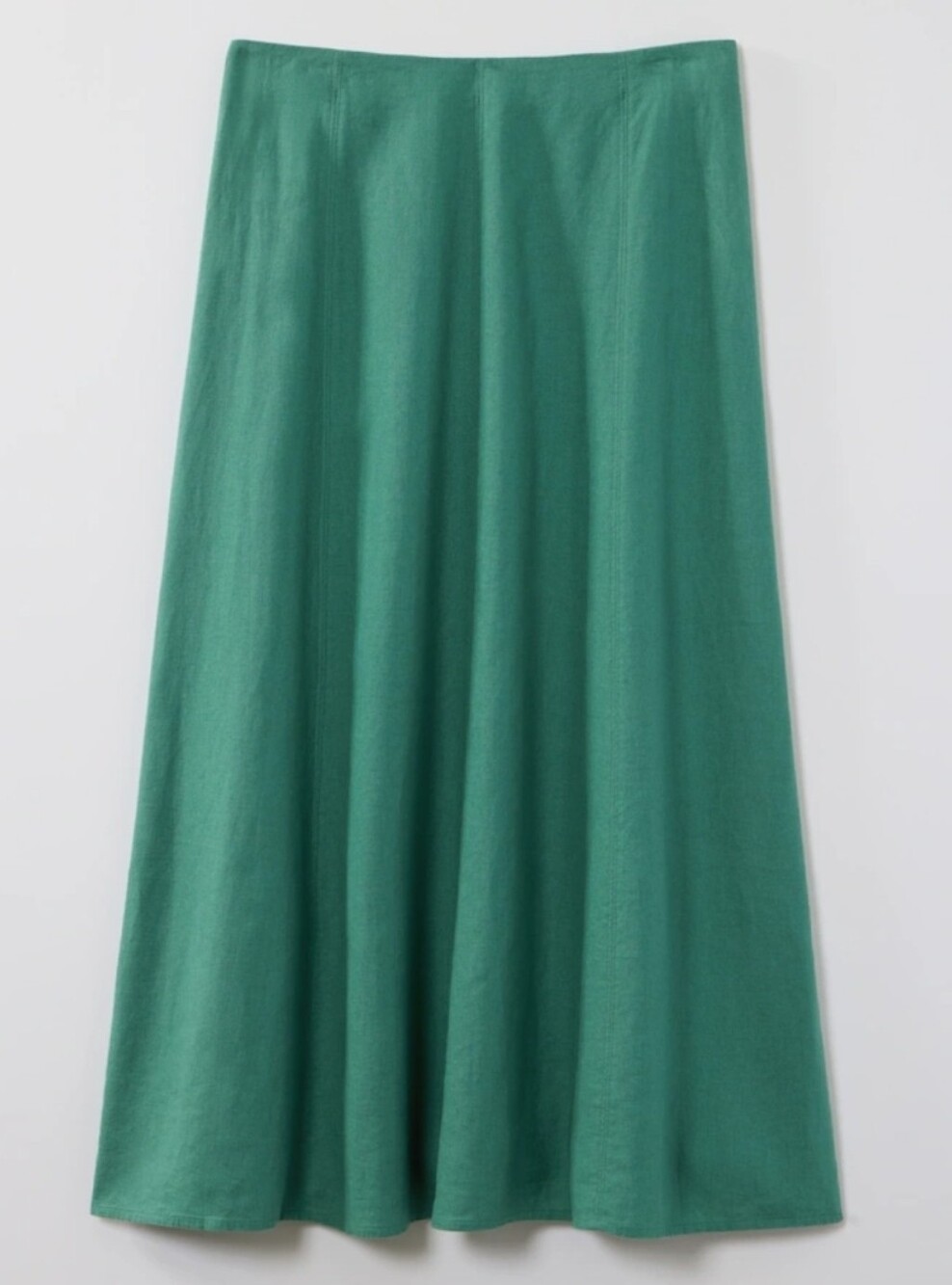 NWT J.Jill Linen Blend A Line Midi Maxi Skirt Sea Green 2X